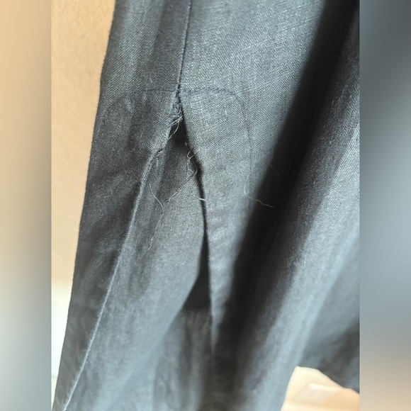 NWT Boden Black 100% Linen Short Sleeve Halter Neck Cutout Column Midi Dress 6 - Picture 6 of 12